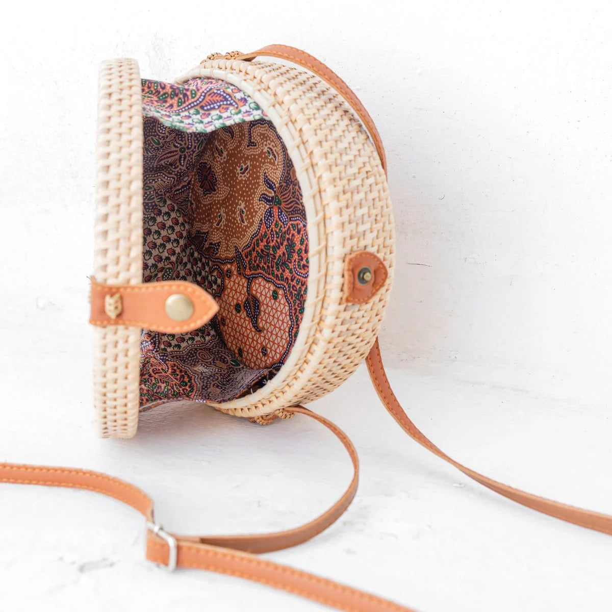Bali Tasche aus Rattan, Umhängetasche SENJA natur