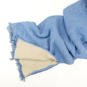 Bio Musselindecke blau