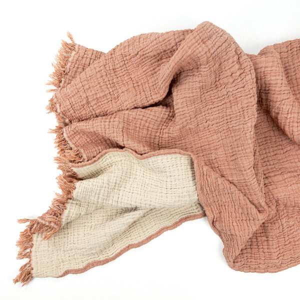 Crinkledecke Bio-Baumwolle