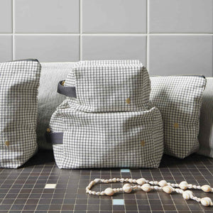 Cube Kosmetiktasche kariert