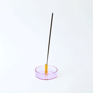 Duo Tone Räucherstäbchenhalter Glas, Incense Halter Glas
