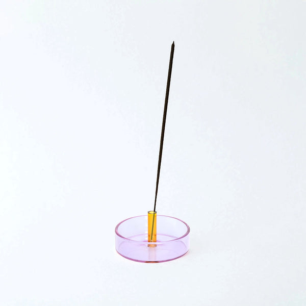 Duo Tone Räucherstäbchenhalter Glas, Incense Halter Glas