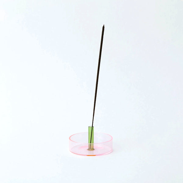 Duo Tone Räucherstäbchenhalter Glas, Incense Halter