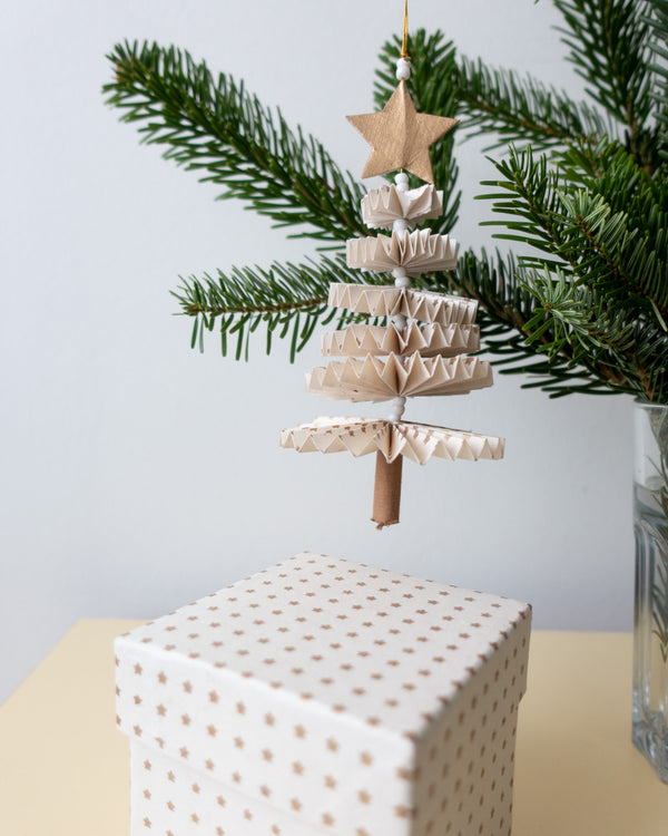FOLD FIR Weihnachtsbaum weiß/gold
