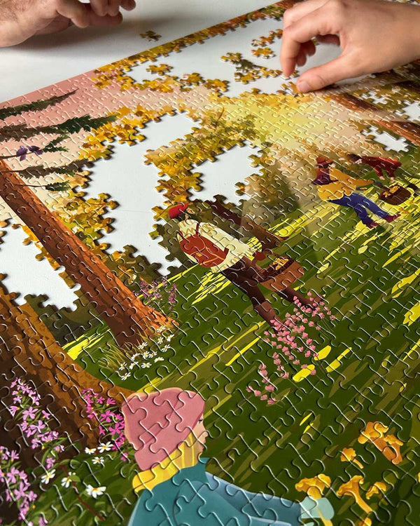 Herbstpuzzle, pilz puzzle, puzzle herbst