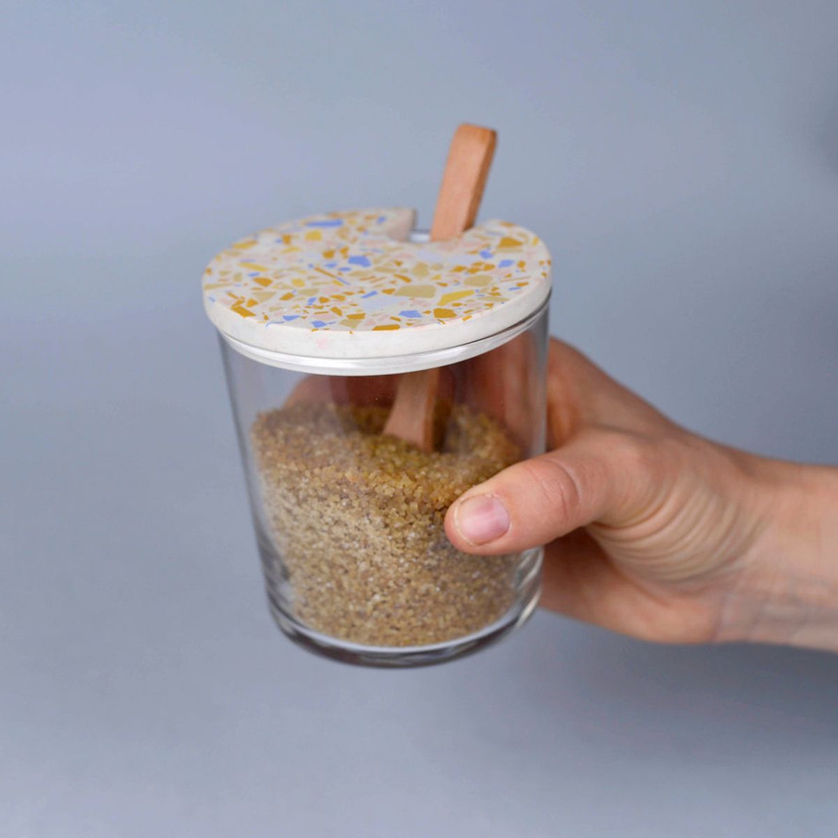 Zuckerdose mit Terrazzodeckel