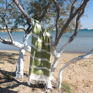 Strandtuch Streifen Bio-Baumwolle