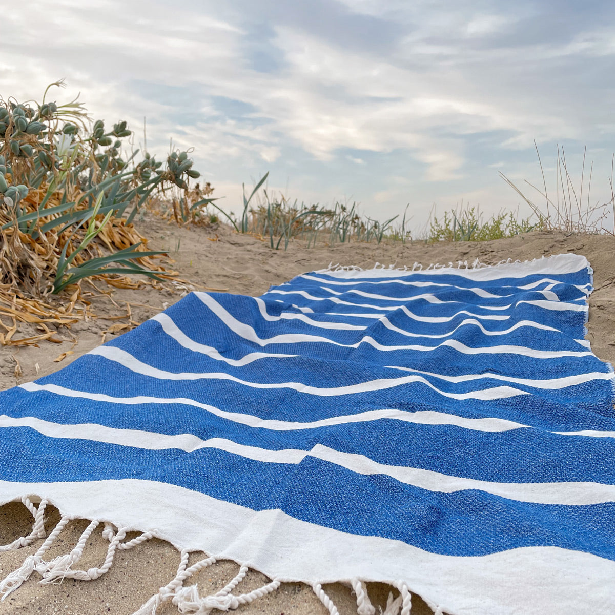 Hamamtuch, Strandtuch Streifen Bio-Baumwolle