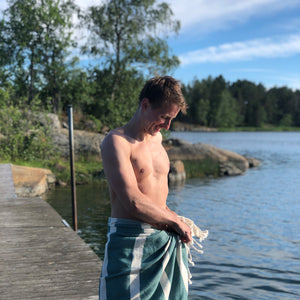 Yolunda Hamamtuch, Strandtuch Streifen Bio-Baumwolle