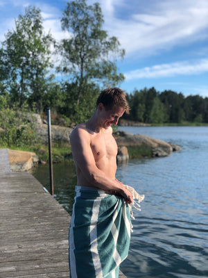 Yolunda Hamamtuch, Strandtuch Streifen Bio-Baumwolle