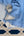 Musselindecke Bio-Baumwolle blau