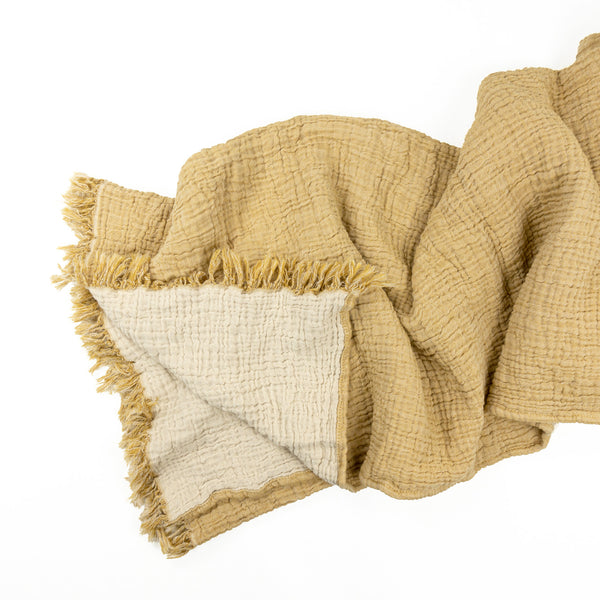 Crinkledecke Bio-Baumwolle