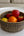 Bolga Obstkorb schwarz/natur gestreift