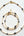 Perlenkette, Choker, Halskette Miyuki Picasso Perlen creme/dunkelblau