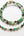 Perlenkette, Choker, Halskette grün/gold
