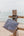 Blaue Einkaufstasche, Strandtasche KIDUL aus Rattan