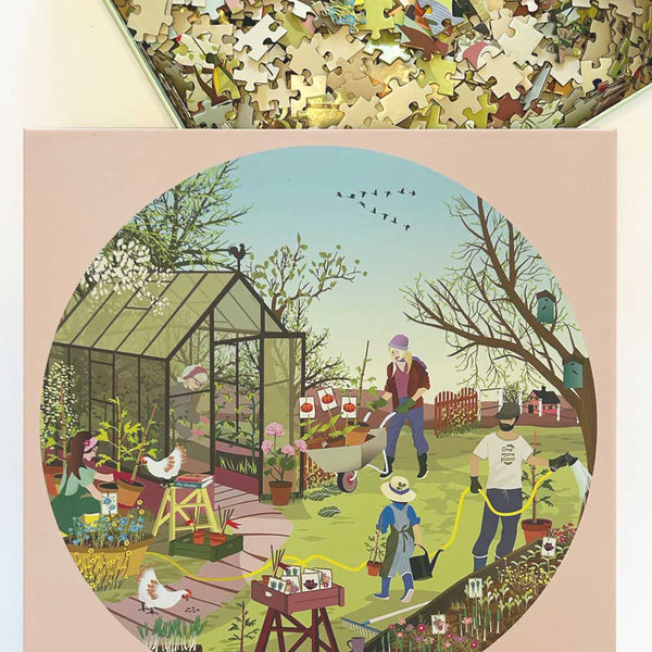 Puzzle Vissevasse, Puzzle Garten, rundes Puzzle