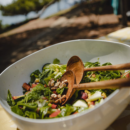 Salatbesteck Ubud aus wiederverwertetem Teakholz