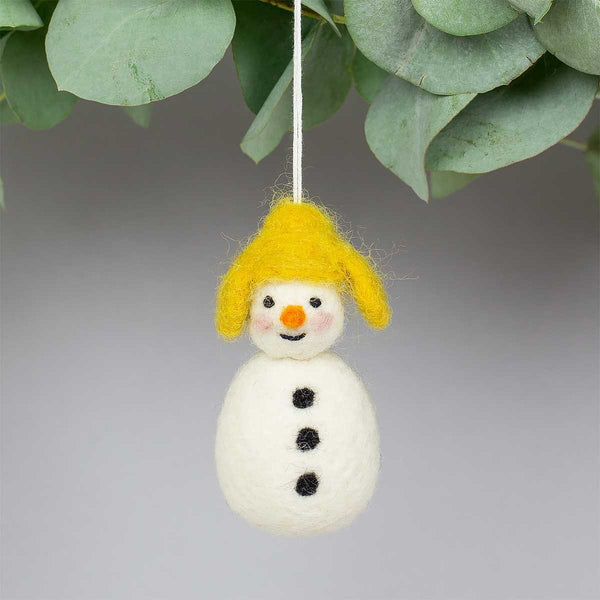 Filzanhänger schneemann