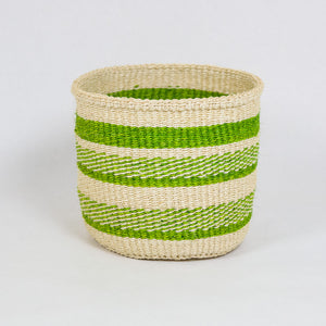 Sisalkorb grün gestreift