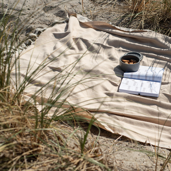 Tagesdecke Bio-Baumwolle Kestane beige