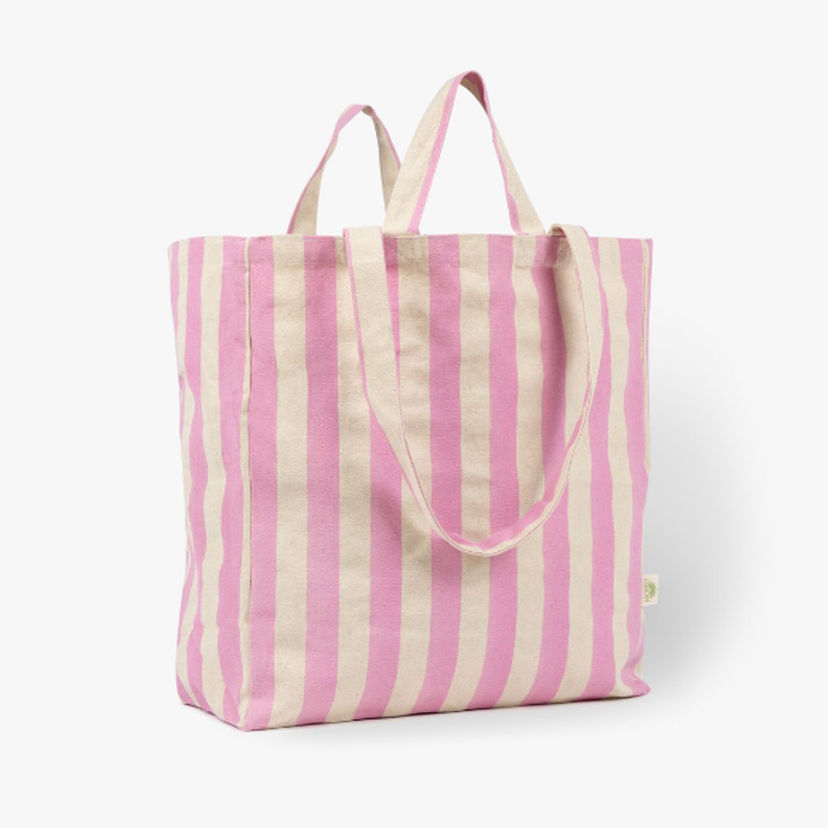 Einkauftstasche, Shopper, Strandtasche pink gestreift