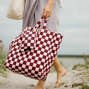 Strandtasche Biobaumwolle kariert