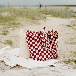 Strandtasche Bio baumwolle kariert