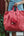 Einkaufstasche, Strandtasche aus Bio-Baumwolle, koralle