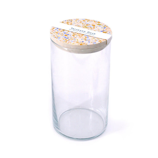 Terrazzo Dose, Vorratsglas, 1480ml - creme-ocker