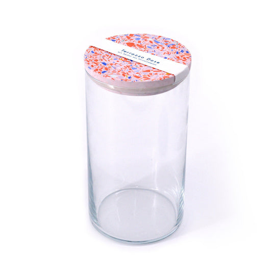 Terrazzo Dose, Vorratsglas, 1480ml - rosa