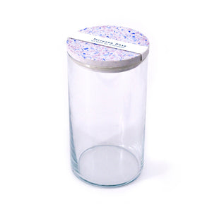 Terazzodose, Vorratsglas, glasdose lila