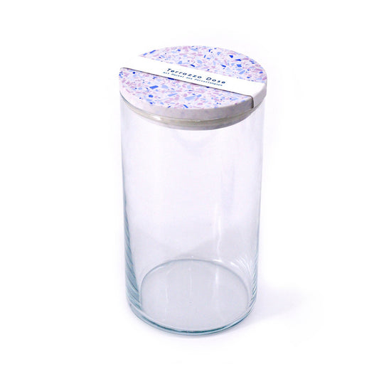 Terrazzo Dose, Vorratsglas, 1480ml - creme-lila