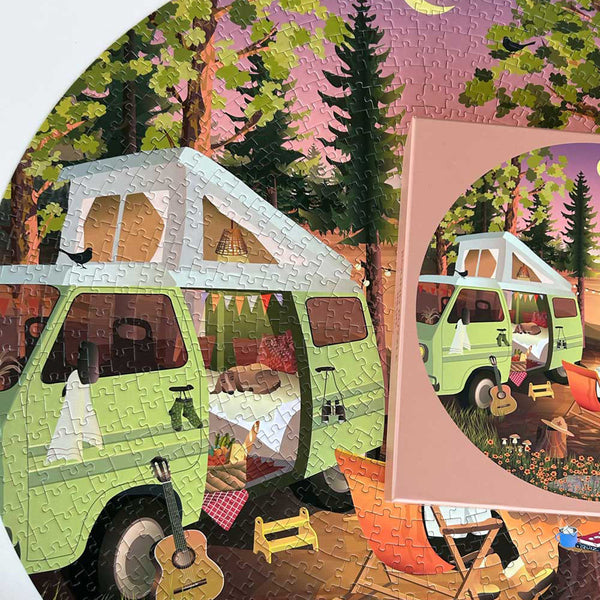 Puzzle Vissevasse, Puzzle Van Life, rundes Puzzle