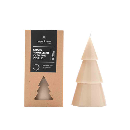 Xmas Tree Kerze L beige