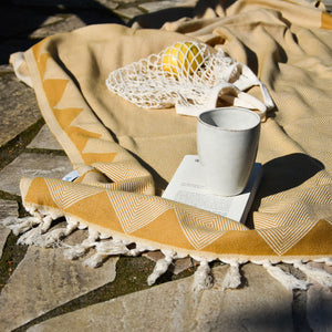 Yolunda Strandtuch Bio-Baumwolle senfgelb