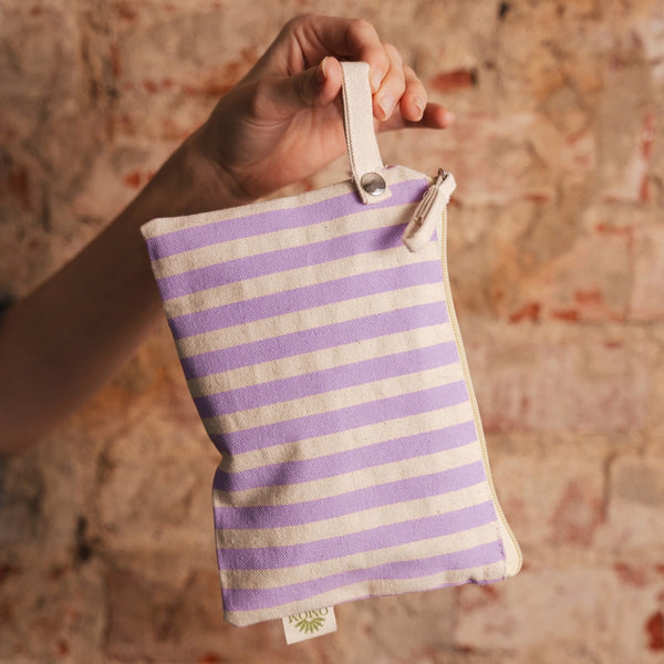 Zippertasche biobaumwolle, Kosmetiktäschchen