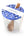 Zuckerdose, Glasdose Terrazzo blau-azul