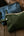 Zippertasche aus Bio-Baumwolle, olivgrün